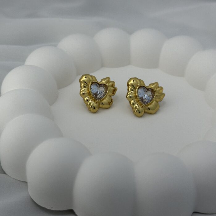 Blossom Heart Studs - Image 2