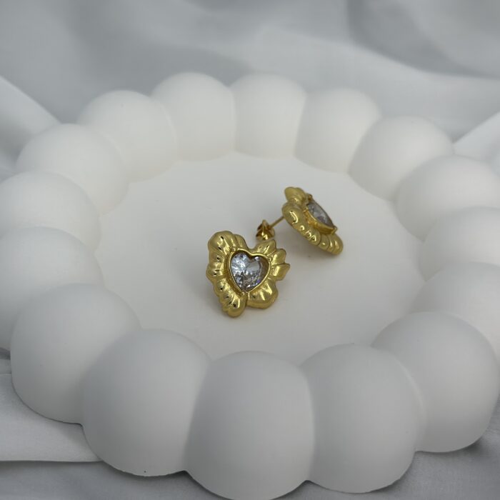 Blossom Heart Studs - Image 4