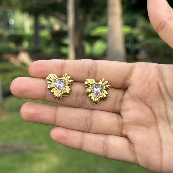 Blossom Heart Studs - Image 3
