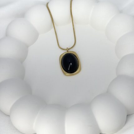 Shadow Oval Necklace