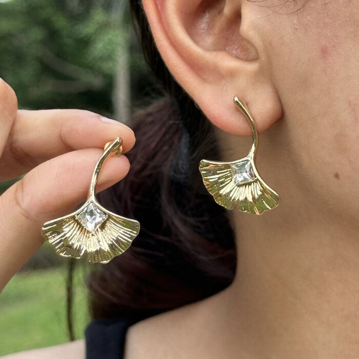Gilded Ginkgo Studs - Image 1