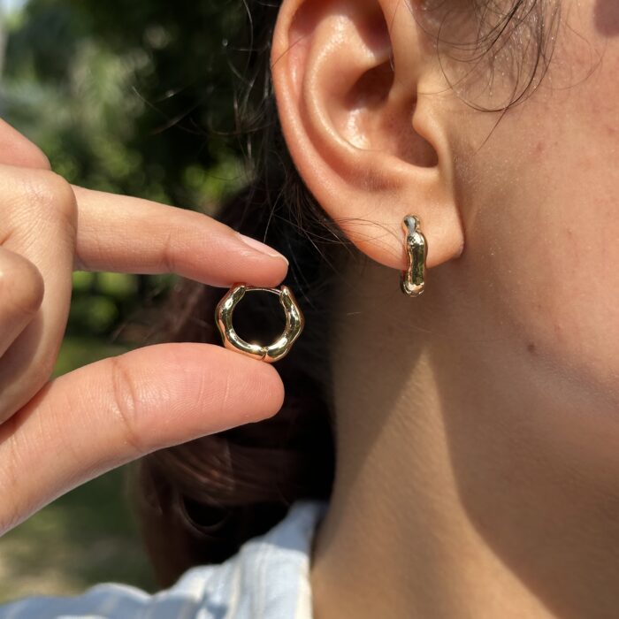 Nugget Hoop Earrings - Image 1