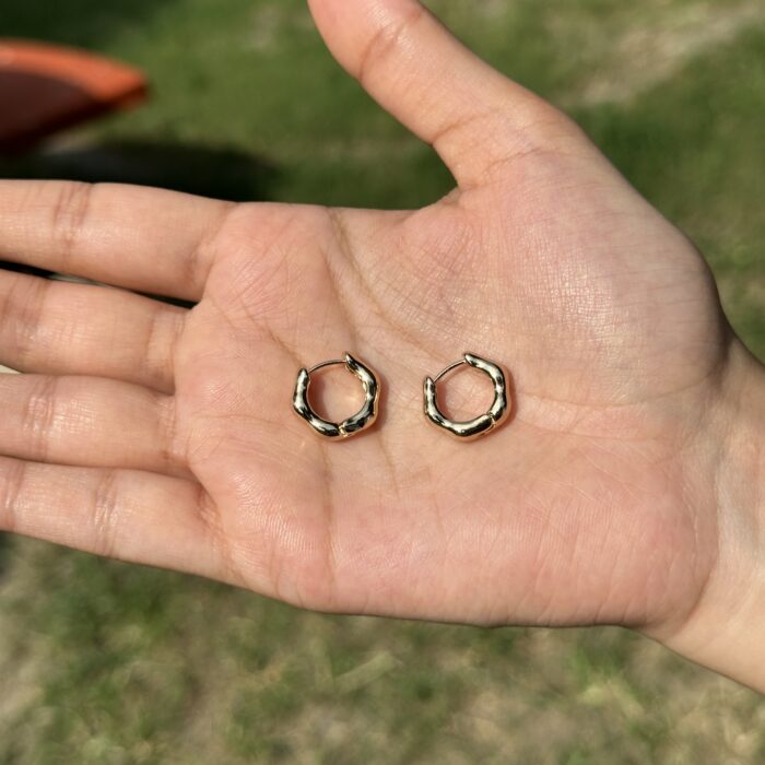 Nugget Hoop Earrings - Image 4