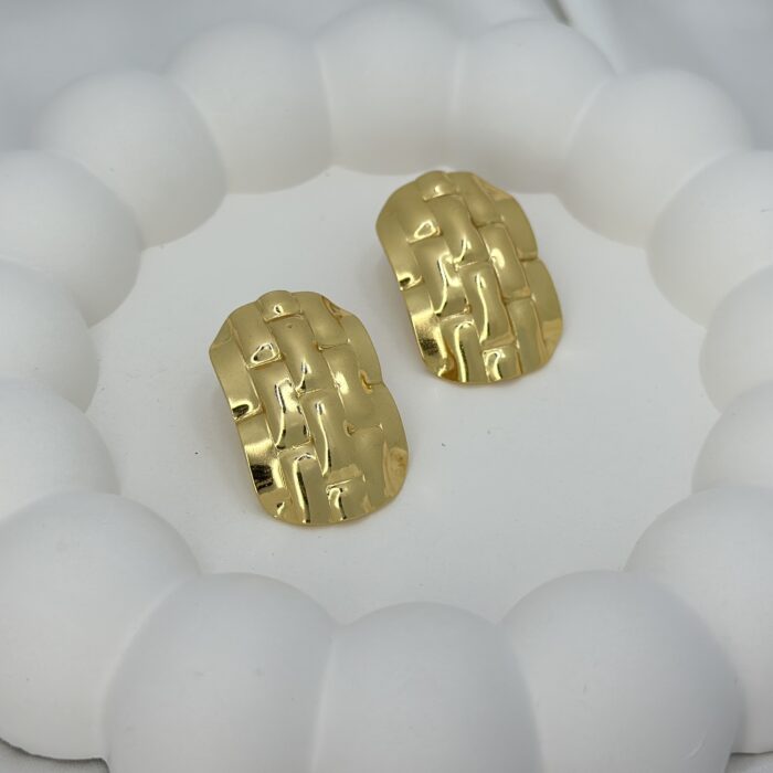 Braided Panel Earrings - Image 2