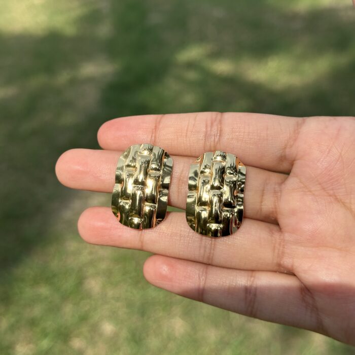 Braided Panel Earrings - Image 4