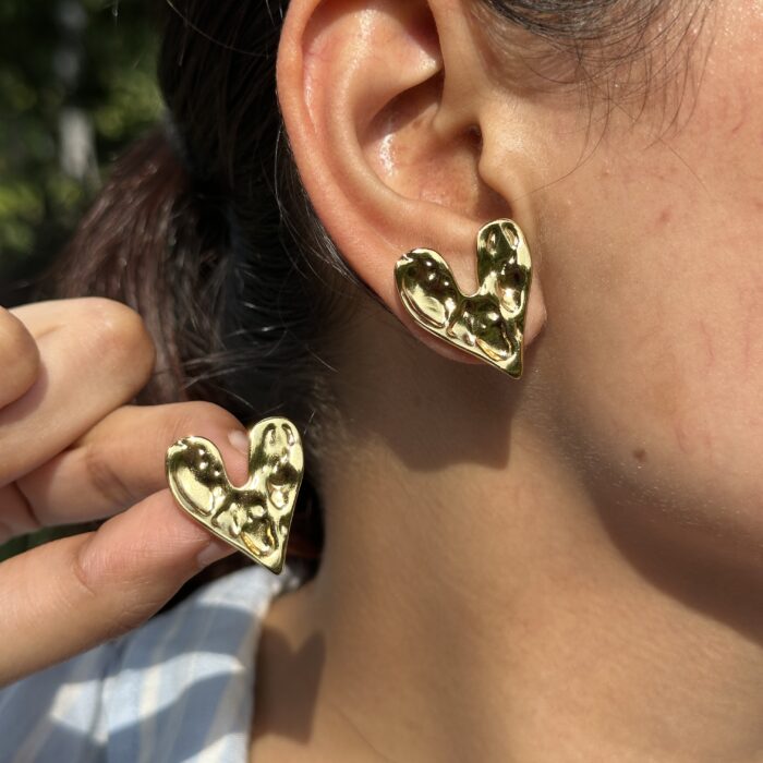 Molten Heart Earrings - Image 1