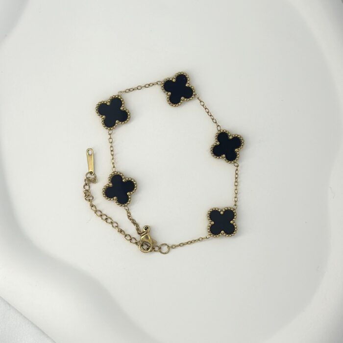 Clover Black Bracelet - Image 1