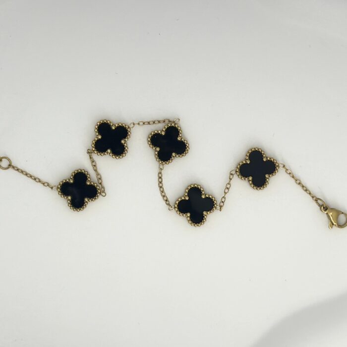 Clover Black Bracelet - Image 2