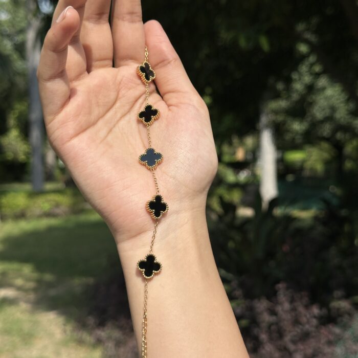 Clover Black Bracelet - Image 4