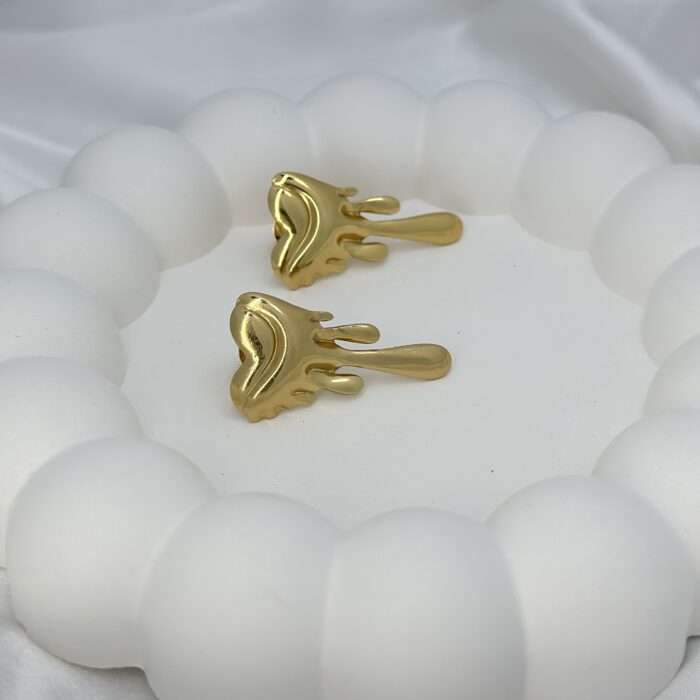 Melted Heart Earrings - Image 4
