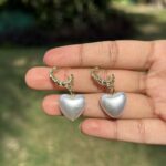 Pearl Heart Earrings - Image 2