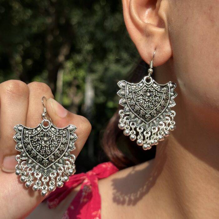Petal Shield Earrings - Image 1
