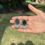 Noir Teardrop Earrings - Image 2