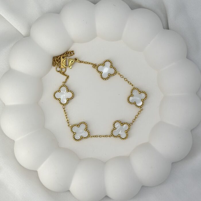 Clover White Bracelet - Image 3