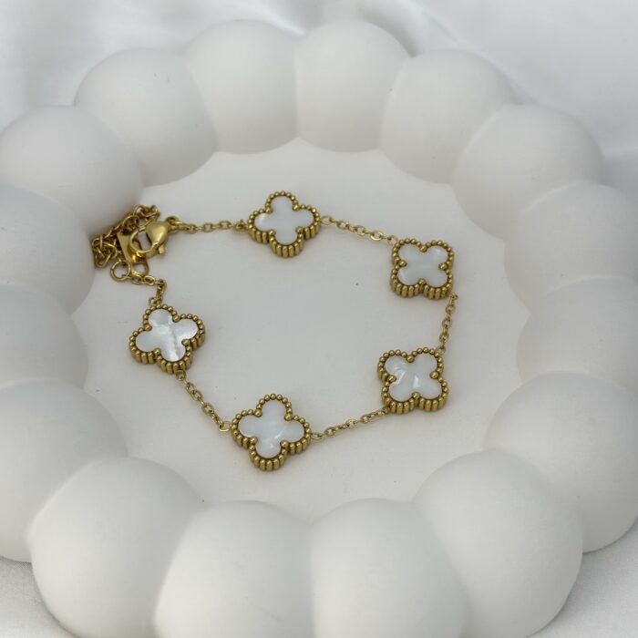 Clover White Bracelet - Image 2