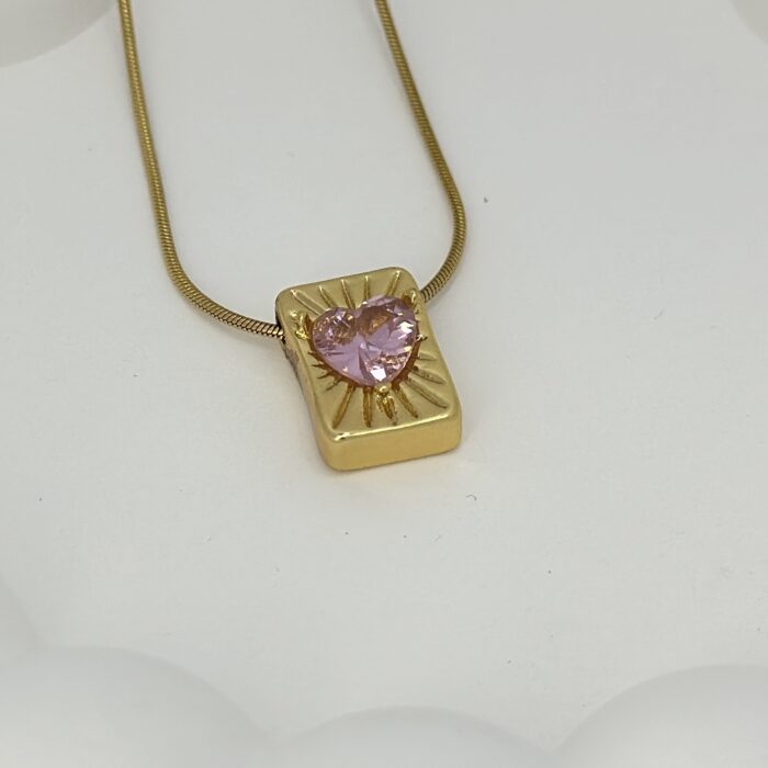 Blush Heart Necklace - Image 2