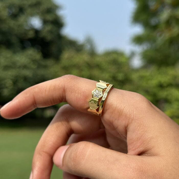 Honeycomb Adjustable Ring - Image 2