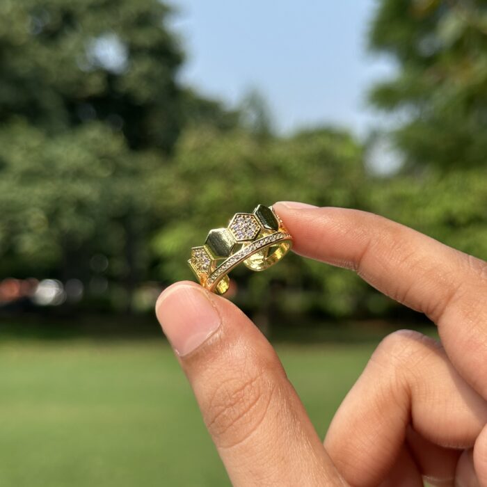 Honeycomb Adjustable Ring - Image 3