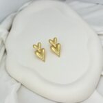 Sculptural Triple-Heart Earrings - Image 3