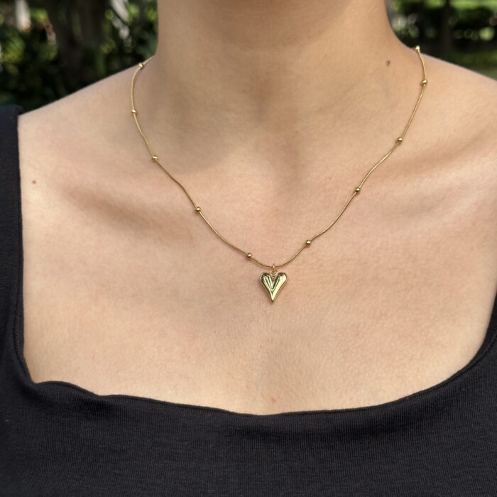 Beaded Heart Necklace - Image 5