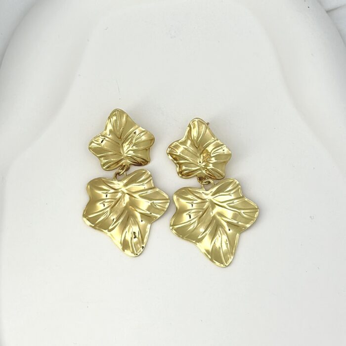 Ruffle Petal Drop Earrings - Image 3