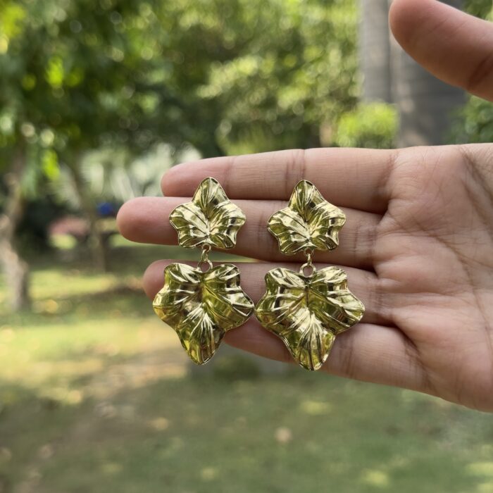 Ruffle Petal Drop Earrings - Image 5