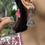 Tiered Oxidized Jhumka