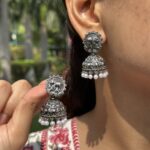 Temple Pearl Jhumkas
