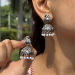 Peacock Pearl Jhumkas