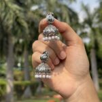 Peacock Pearl Jhumkas - Image 2