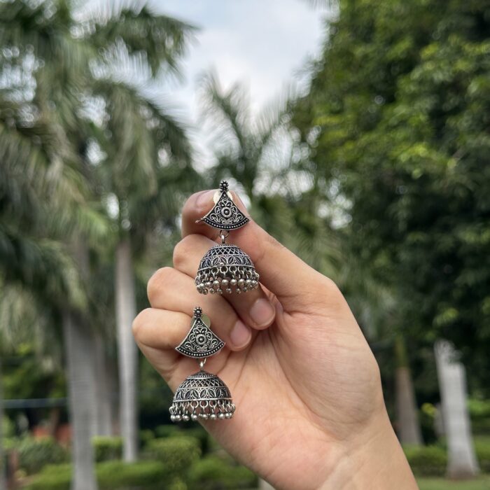 Fan-Stud Jhumkas - Image 4