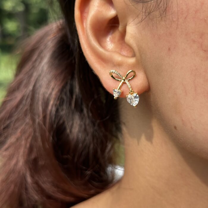 Bow Charm Earrings - Image 2