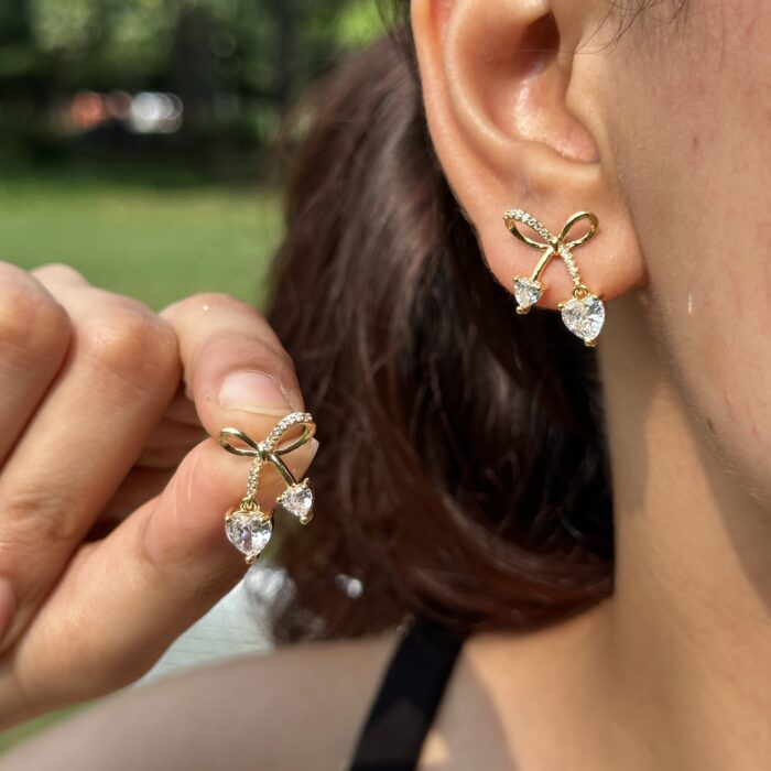 Bow Charm Earrings - Image 1