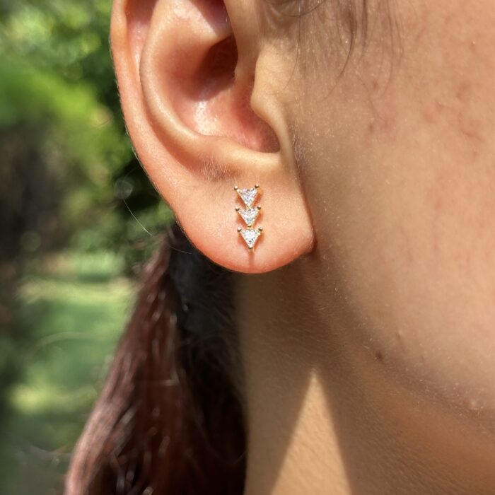 Tri-Point Earrings - Image 2