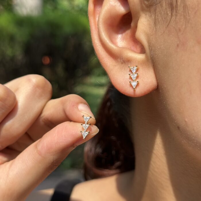Tri-Point Earrings - Image 1