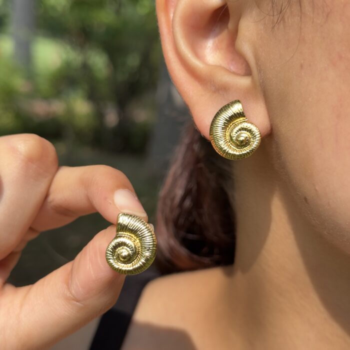 Seashell Spiral Earrings - Image 1