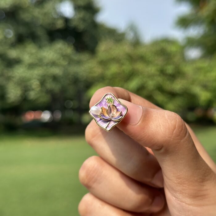 Lilac Lotus Studs - Image 2