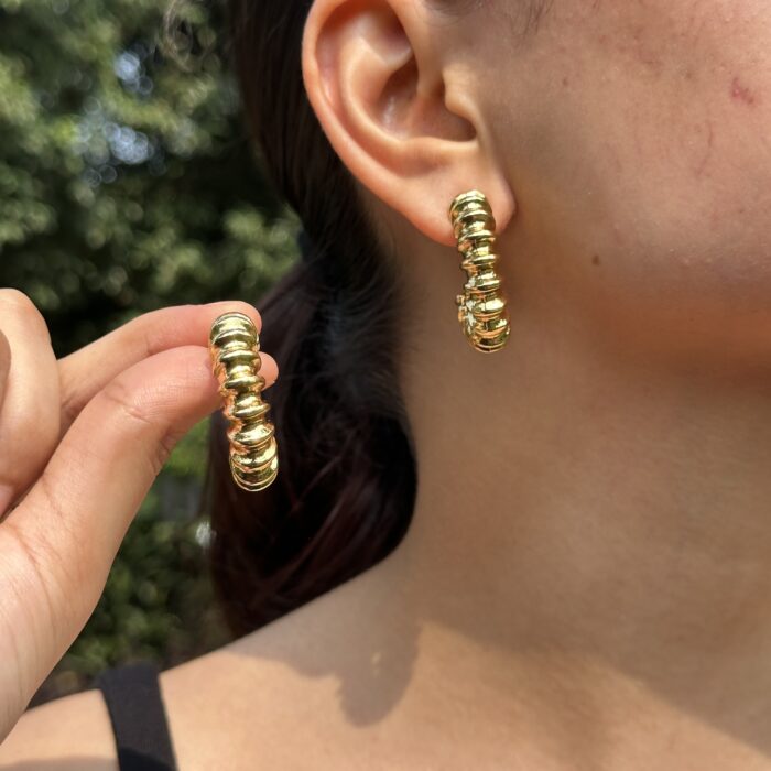 Ribbed Chunky Hoops - Image 2