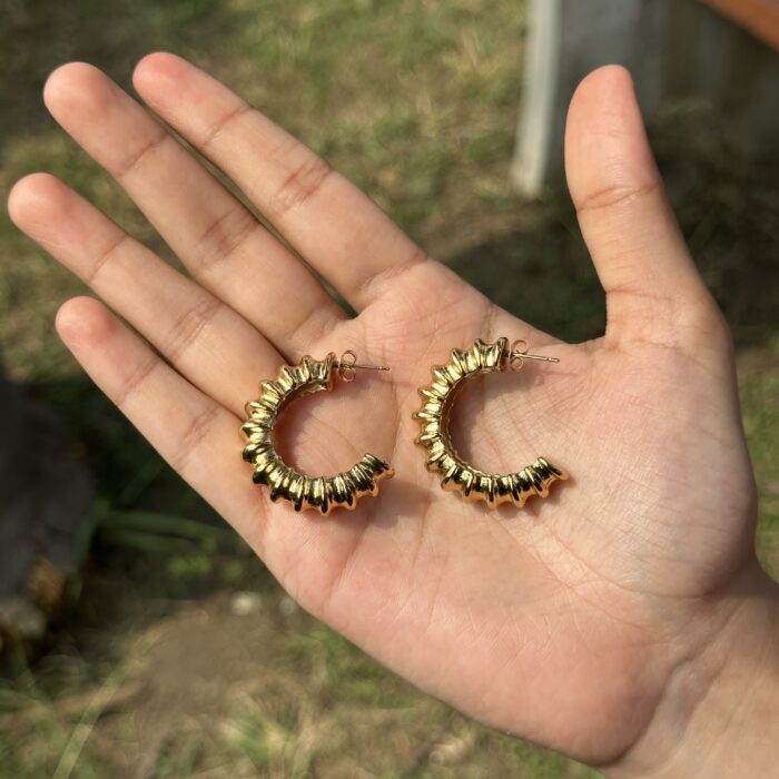 Ribbed Chunky Hoops - Image 6