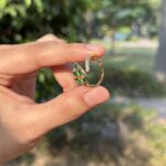 Emerald Leaf Wrap Ring - Image 3