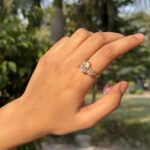 Pear Baguette Crown Ring