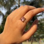 Pink Prism Rectangle Ring