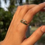 Emerald Dual-Band Huggie - Image 2