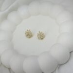 Crystal Leaf Studs - Image 3