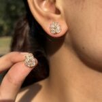 Crystal Leaf Studs
