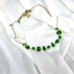 Greenstone Cut Necklace