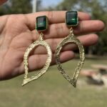 Zari Leaf Earrings - Image 2