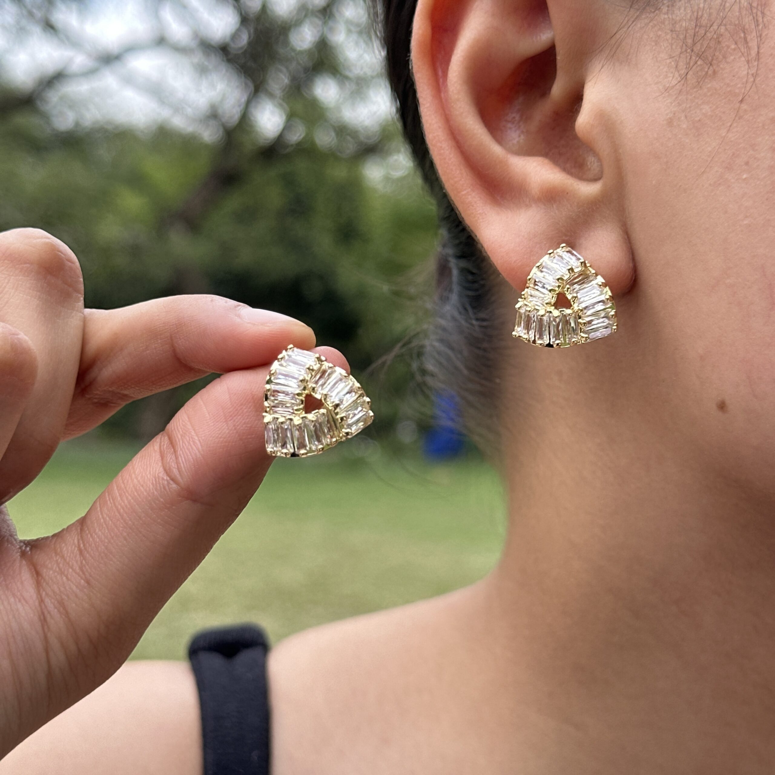 IMG_8935 Triangle Crystal Studs - Image 1